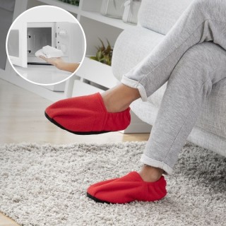 Chaussons Chauffants Micro ondes InnovaGoods Rouge