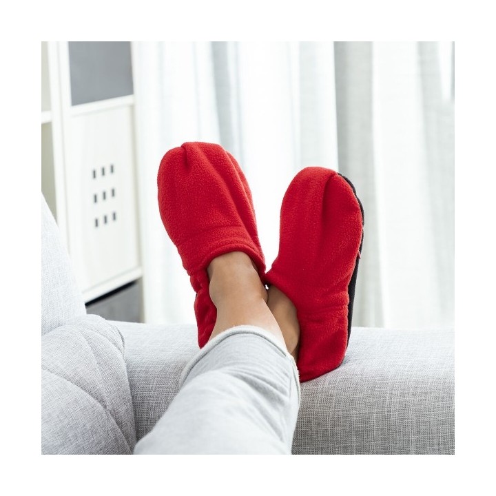 Chaussons Chauffants Micro ondes InnovaGoods Rouge