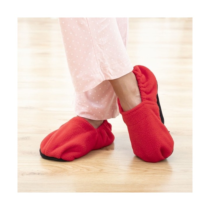Chaussons Chauffants Micro ondes InnovaGoods Rouge