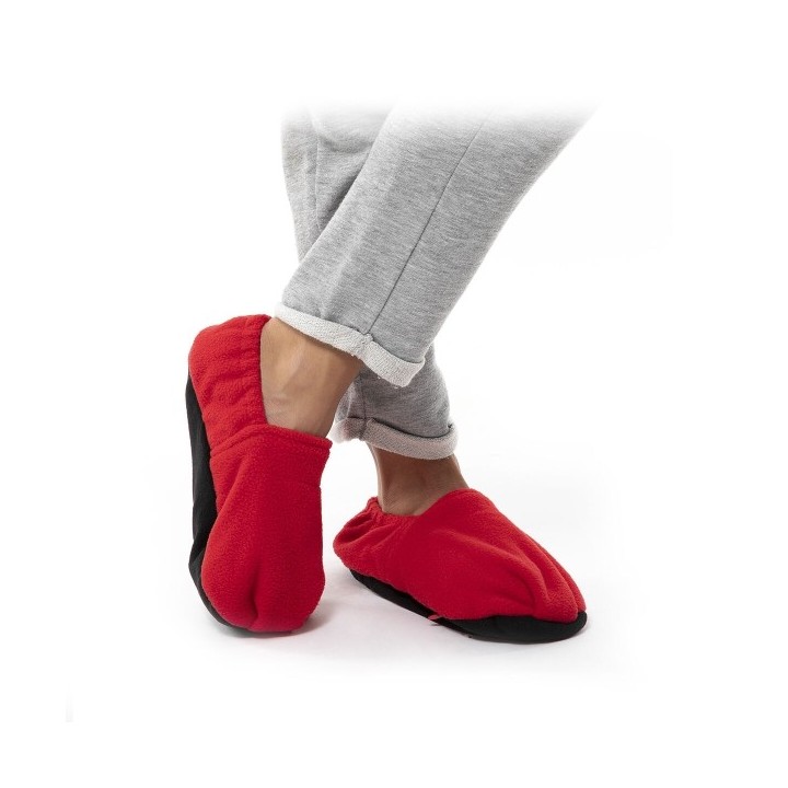 Chaussons Chauffants Micro ondes InnovaGoods Rouge