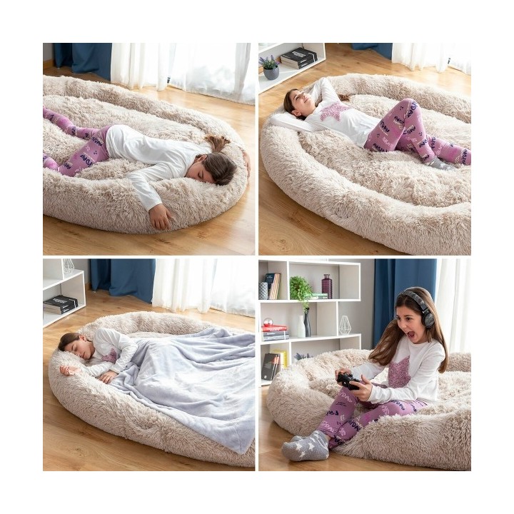 Lit de Chien pour Humains | Human Dog Bed XXL InnovaGoods Beige