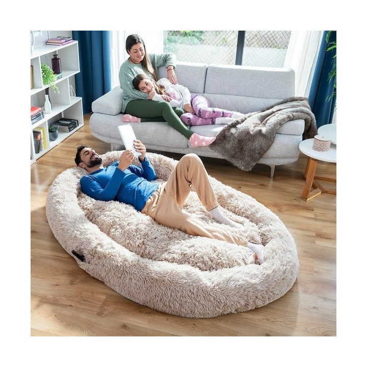 Lit de Chien pour Humains | Human Dog Bed XXL InnovaGoods Beige