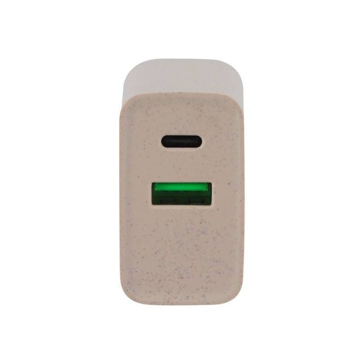 CHARGEUR SECTEUR 20W ECO 2 PORTS USB C ET USB A