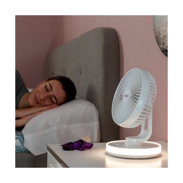Ventilateur de Bureau Rechargeable avec LED FanLed InnovaGoods Ø6,6'' 4000 mAh