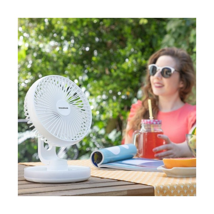 Ventilateur de Bureau Rechargeable avec LED FanLed InnovaGoods Ø6,6'' 4000 mAh
