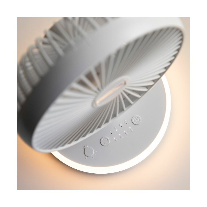 Ventilateur de Bureau Rechargeable avec LED FanLed InnovaGoods Ø6,6'' 4000 mAh