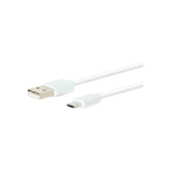 CABLE MICRO USB HIGH ONE 1M BLANC