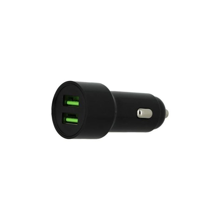 CHARGEUR ALLUME CIGARE HIGH ONE 12W 2 PORTS USB A NOIR