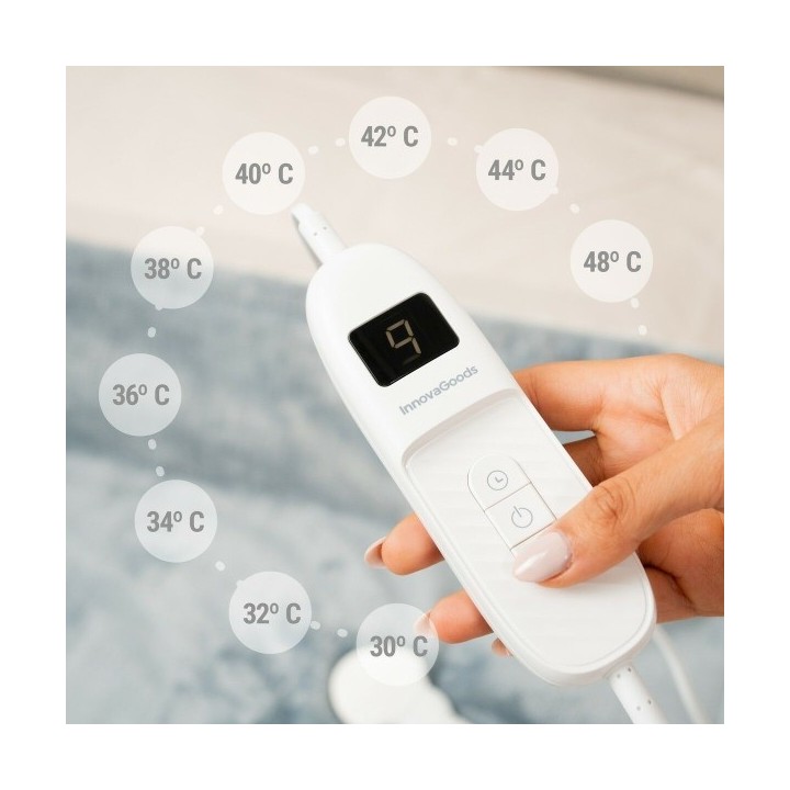 Couverture Chauffante Elakef InnovaGoods Gris 120 x 160 cm 160 W