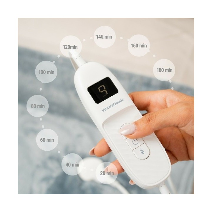 Couverture Chauffante Elakef InnovaGoods Gris 120 x 160 cm 160 W