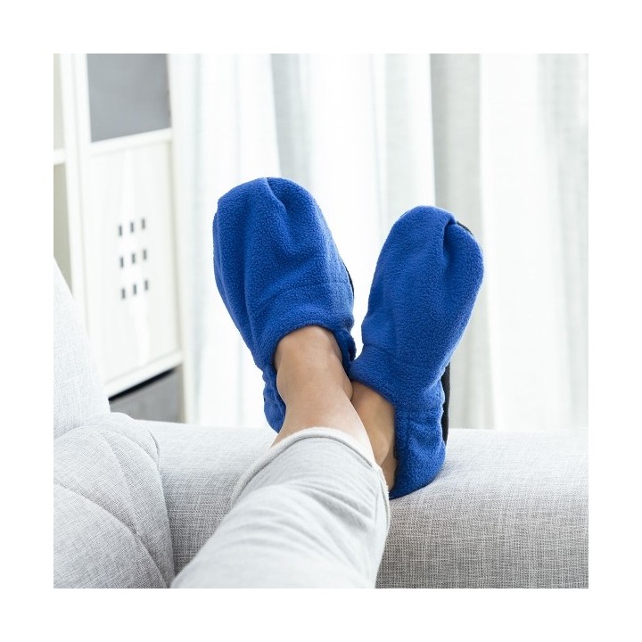 Chaussons Chauffants Micro ondes InnovaGoods Bleu
