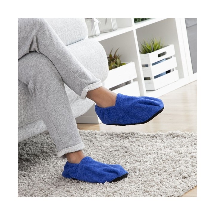 Chaussons Chauffants Micro ondes InnovaGoods Bleu