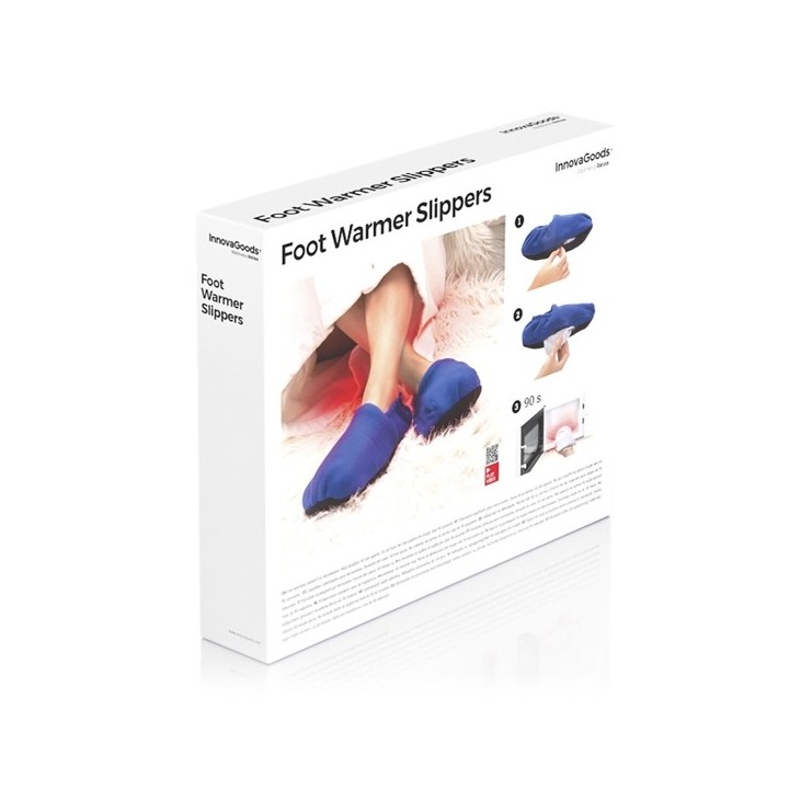 Chaussons Chauffants Micro ondes InnovaGoods Bleu