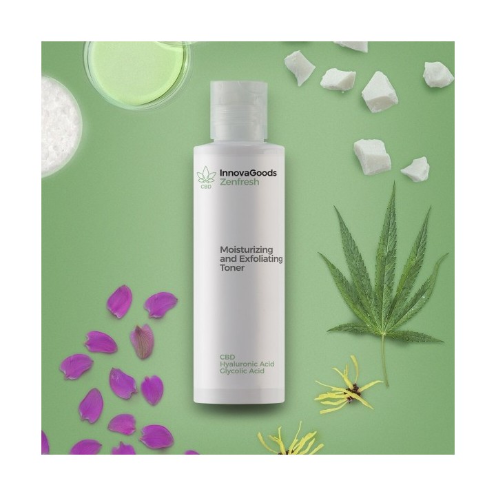 Tonique Hydratant et Exfoliant pour le Visage CBD Zenfresh InnovaGoods 150 ml