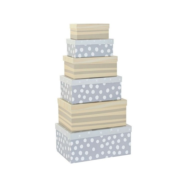 Set de boîtes décoratives DKD Home Decor Multicouleur Carton Enfant Lion 41 x 28 x 18,5 cm 6 Pièces