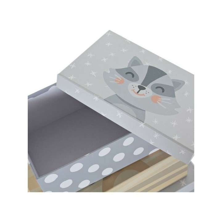 Set de boîtes décoratives DKD Home Decor Multicouleur Carton Enfant Lion 41 x 28 x 18,5 cm 6 Pièces