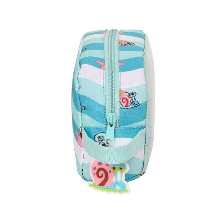 Sac glacière goûter Spongebob Stay positive Bleu Blanc (21.5 x 12 x 6.5 cm)
